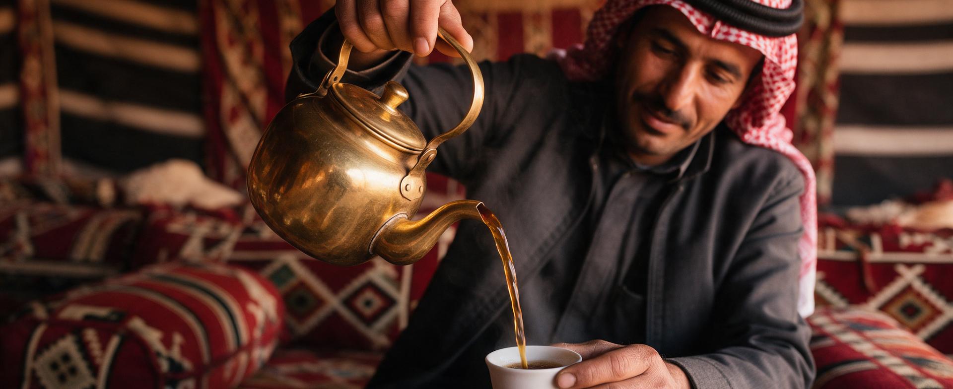 Man pouring tea